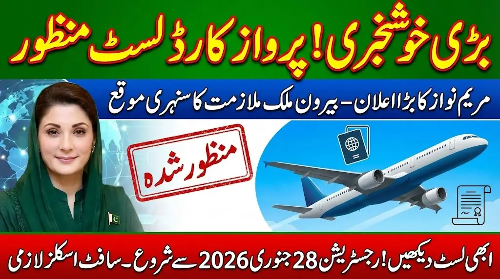 Parwaz Card OEP Beneficiaries PSDF List Approved By CM Maryam Nawaz