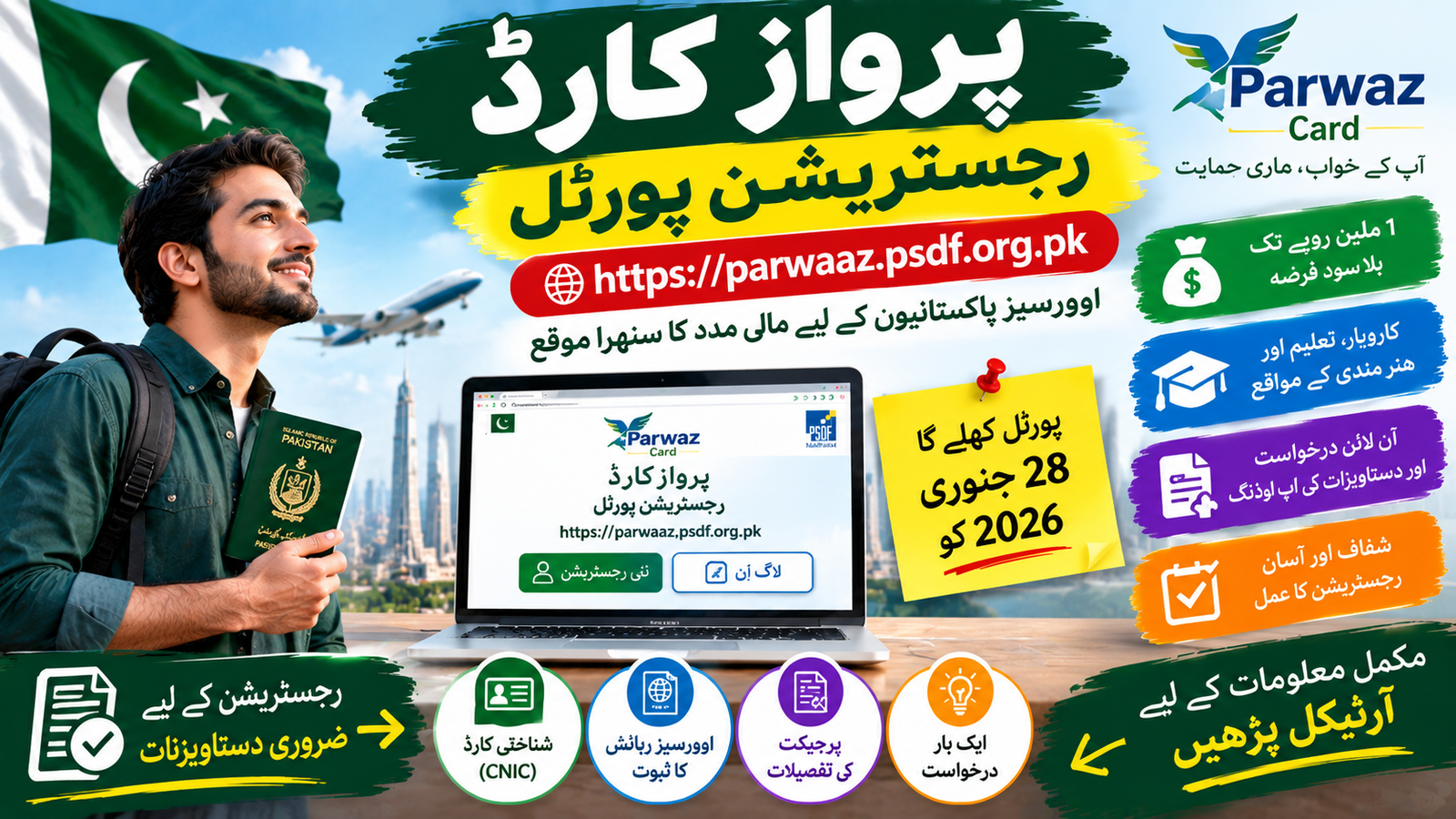 Parwaz Card Registration Portal https parwaaz.psdf.org.pk Step by Step Guide