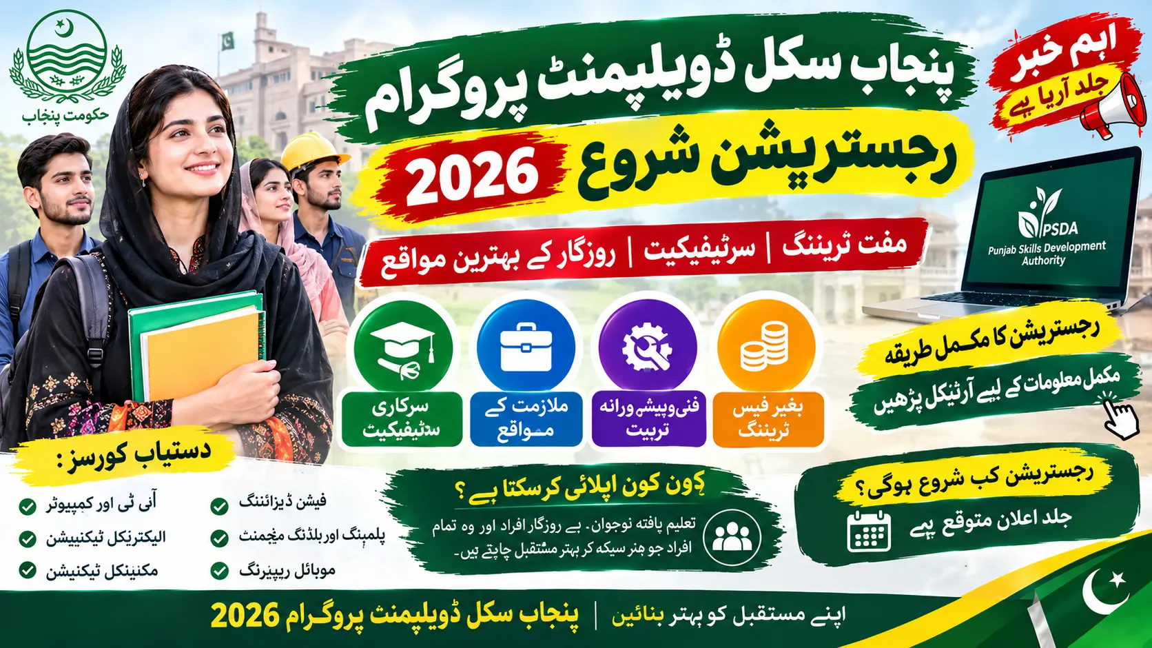Punjab Skill Development Program 2026 Registration Benefits & Courses Step by Step Guide