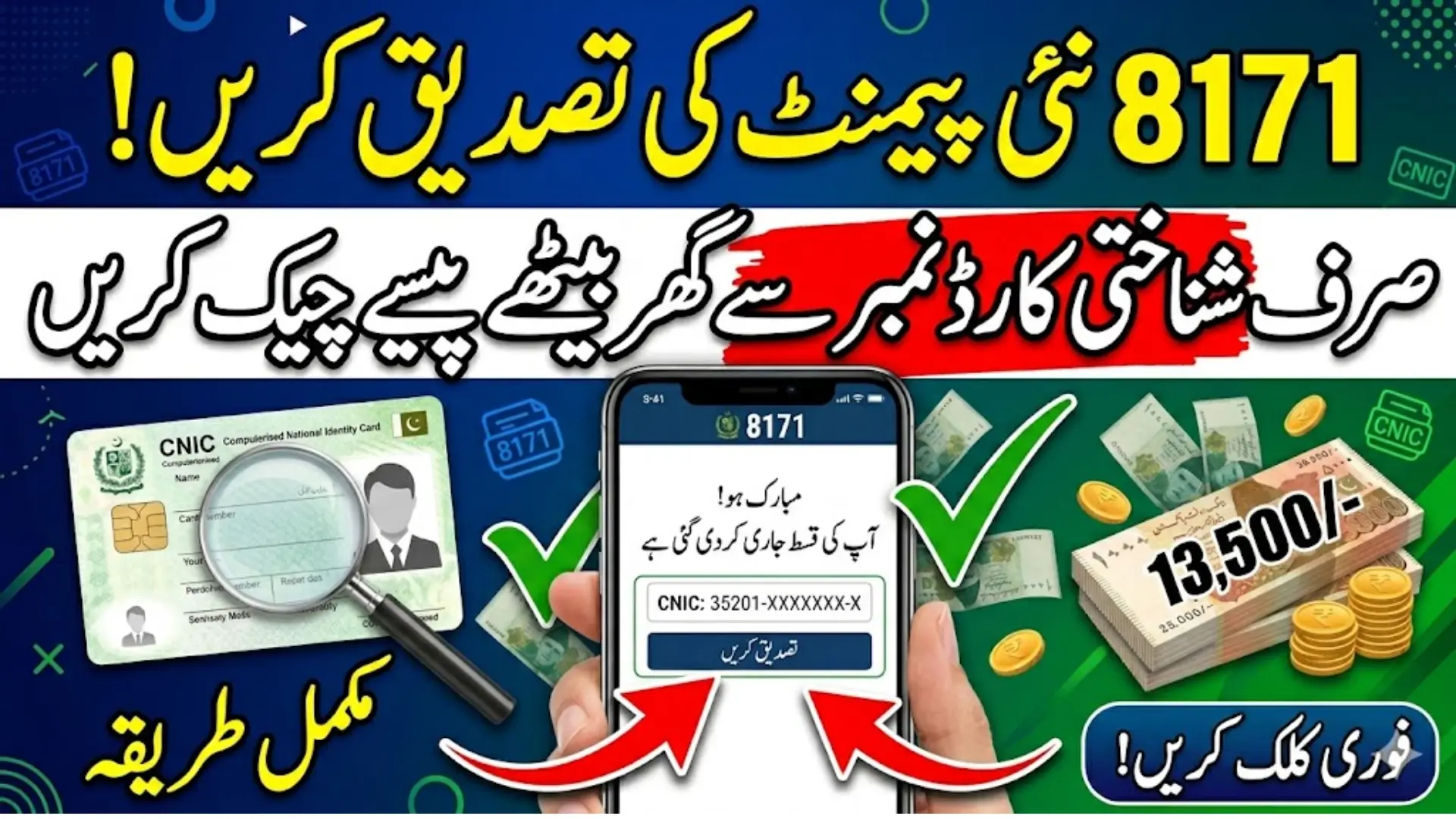 How to Verify Your 8171 Payment Status Online With Help of CNIC Number