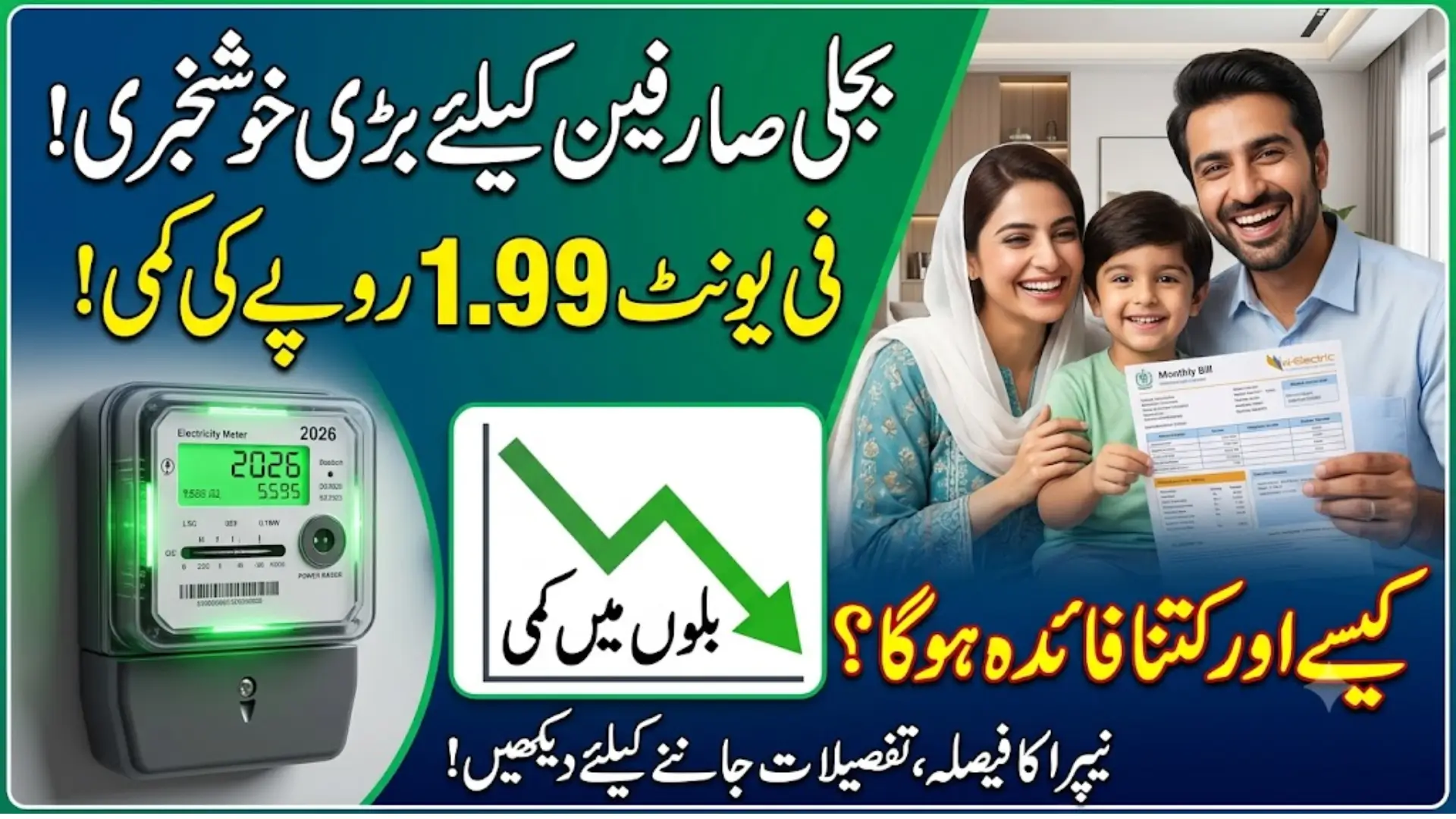 Big Drop in Electricity Rates in Pakistan 2026 Latest Power Bill Relief Update